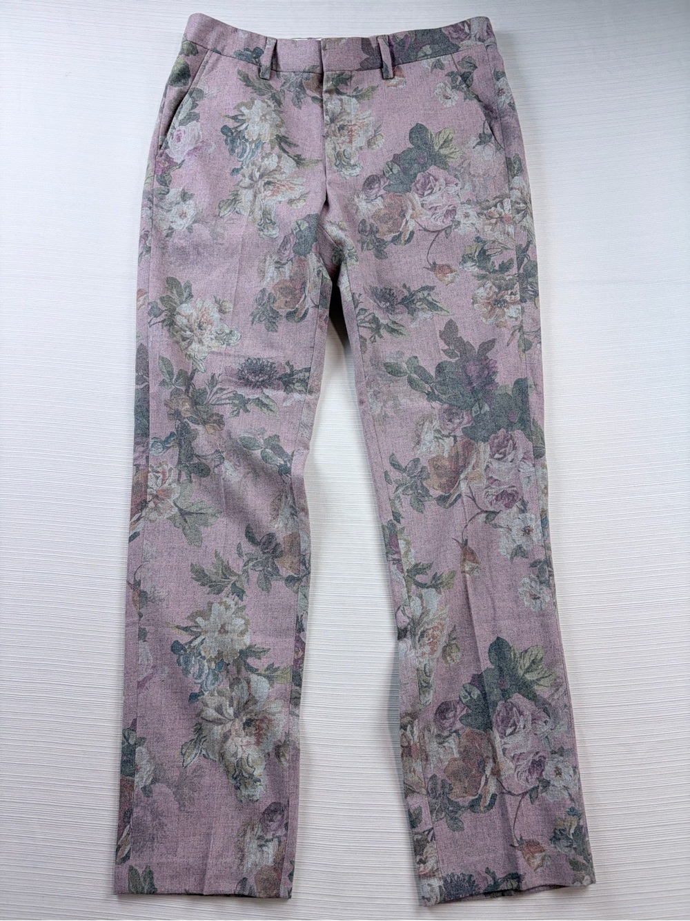 ASOS Pink Floral Trousers Size 30